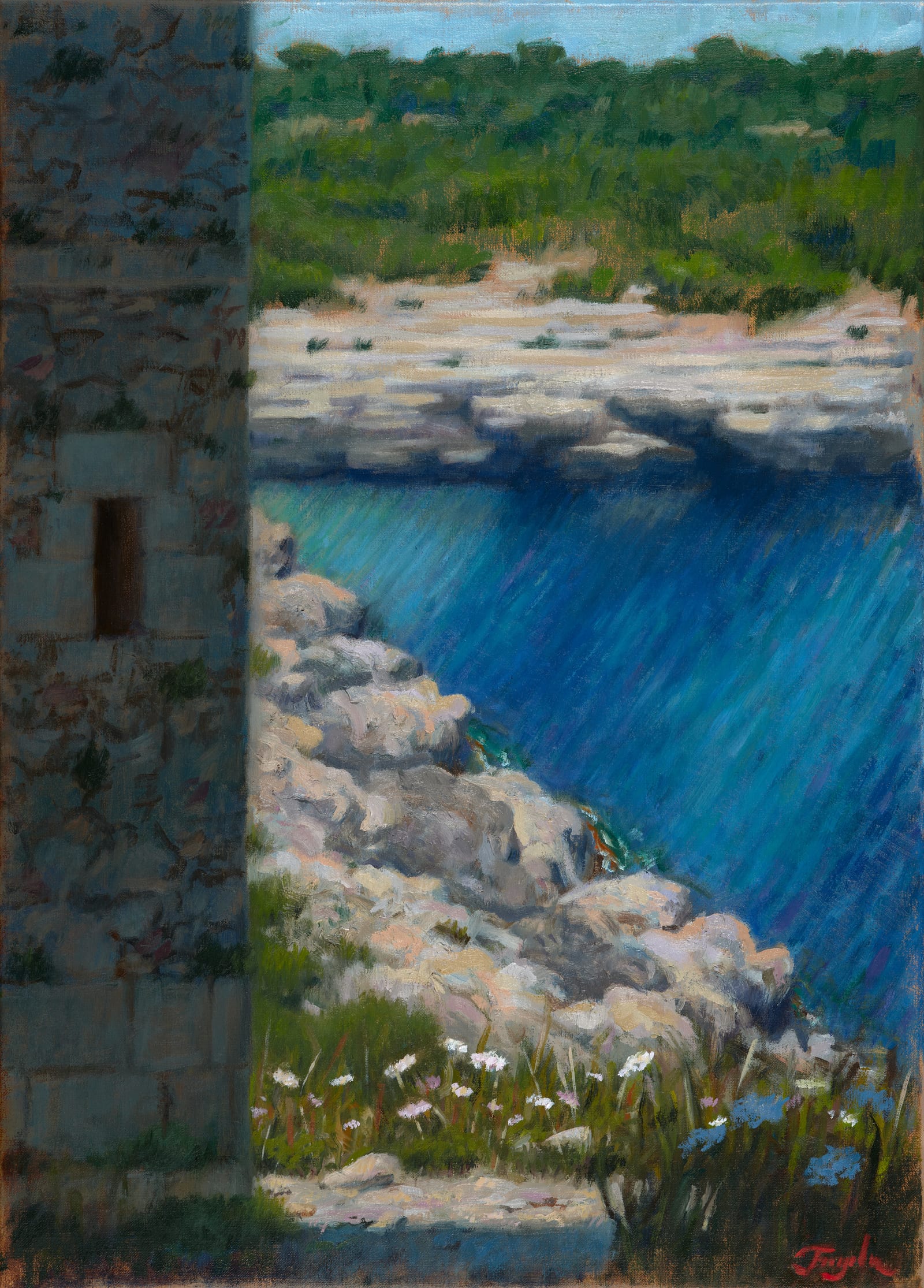 El Caló Roig des de la Torre d'Alcaufar
